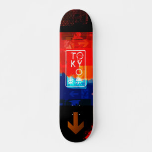 Tokyo Neon Red/Black Skateboard