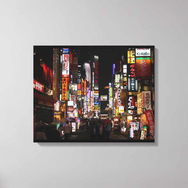 Tokyo neons by night canvas print (Front)