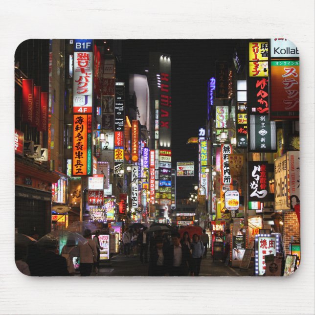 Tokyo neons by night Japan Mouse Mat