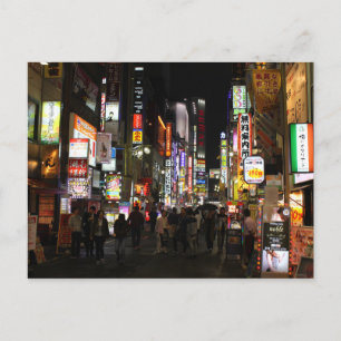 Tokyo neons by night Japan Postcard