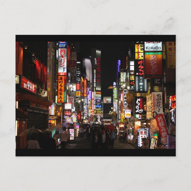 Tokyo Neons by night Postcard (Front)