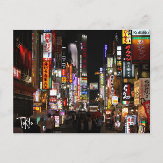 Tokyo Neons by night Postcard