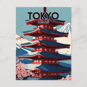Tokyo Nostalgic Travel Art Postcard