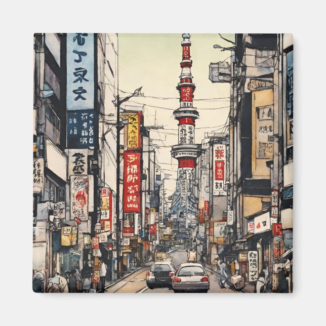 Tokyo Postcard (2) Magnet (Front)