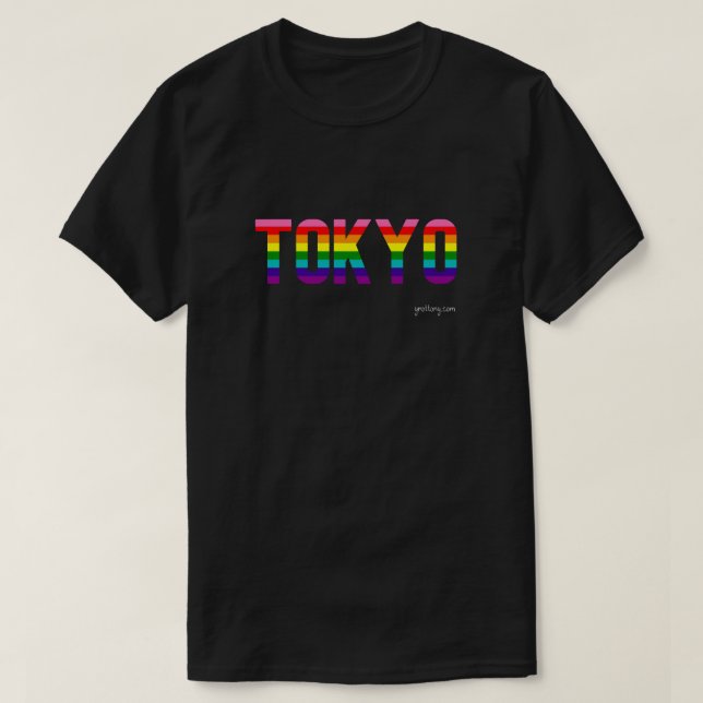 "Tokyo Pride T-shirt |  Gay Rainbow Flag (Design Front)