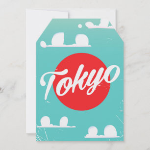Tokyo rising sun vintage travel poster