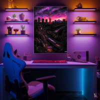 Tokyo Skyline - Charcoal Monochrome Art - Urban