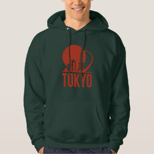 Tokyo Skyline Circle Design Hoodie