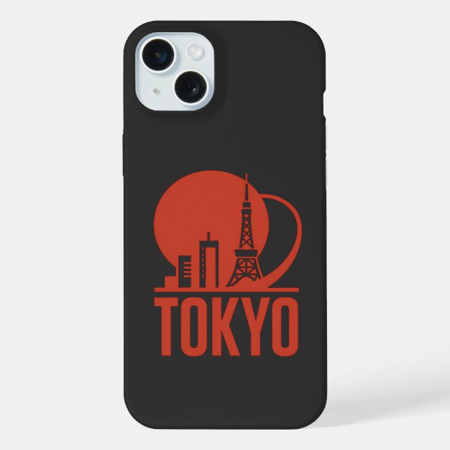 Tokyo Skyline Circle Design iPhone Case (Back)