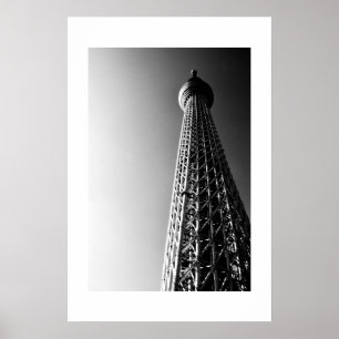 Tokyo Skytree (black and white) Poster