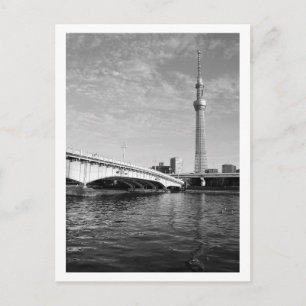 Tokyo Skytree Reflected in Sumida River Postcard