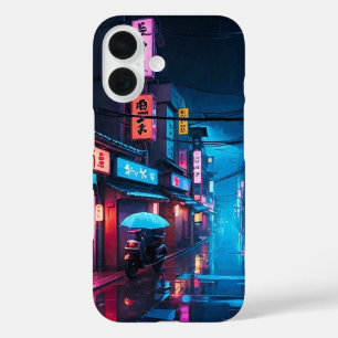 Tokyo Street At Night LoFi Art  iPhone 16 Case