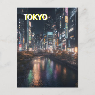 Tokyo Streets At Night  Postcard