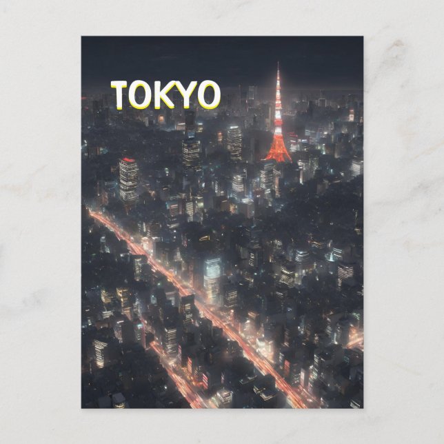 Tokyo Streets At Night  Postcard (Front)