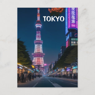 Tokyo Streets At Night  Postcard