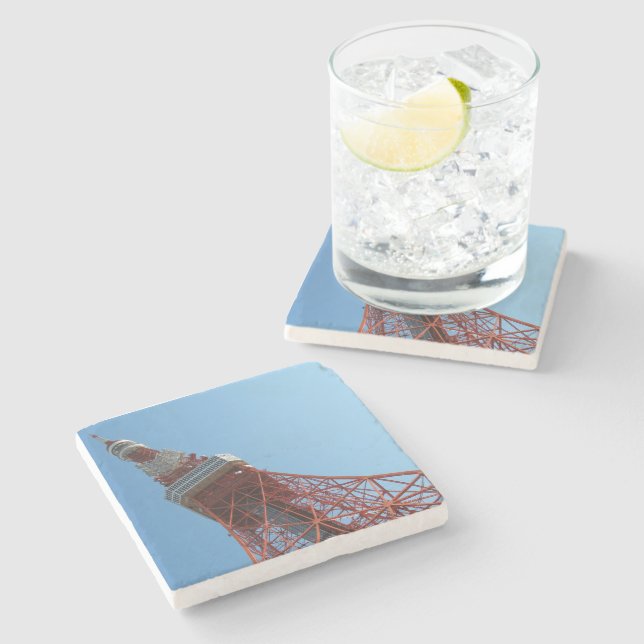 Tokyo Tower 東京タワー Stone Coaster (Side)