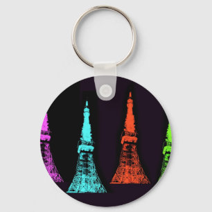 Tokyo Tower Collage Key Ring