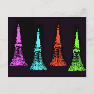 Tokyo Tower Collage Postcard