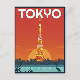 Tokyo Tower Japan travel Retro gifts  Postcard