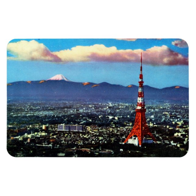 Tokyo Tower & Mt. Fuji (1960) Magnet (Horizontal)