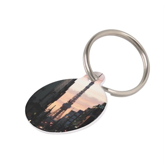 Tokyo Tower Sunrise 東京タワー日の出 Pet Tag (Side)