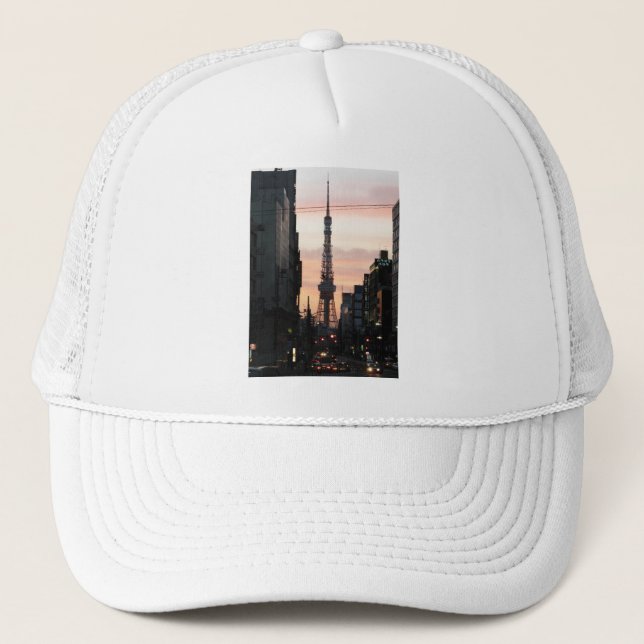 Tokyo Tower Sunrise 東京タワー日の出 Trucker Hat (Front)