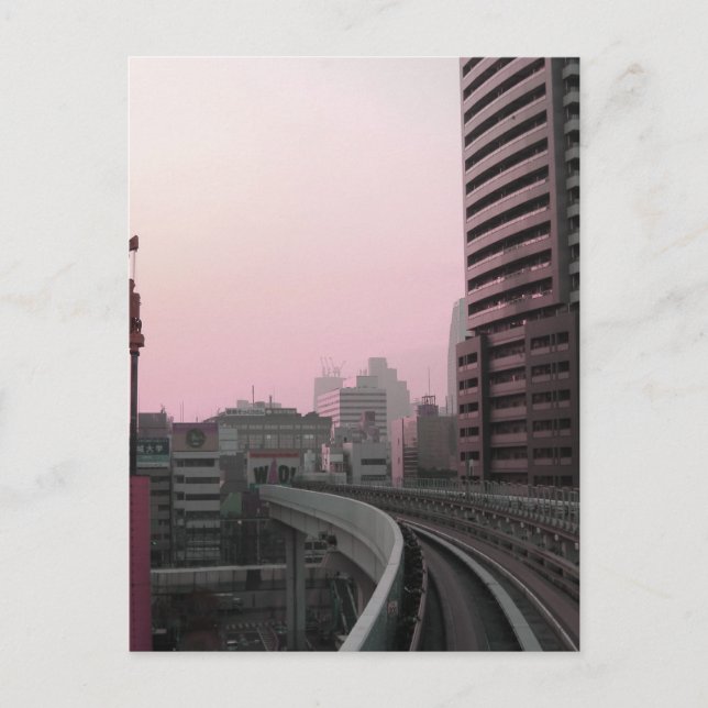 Tokyo Train tracks Postcard (Front)