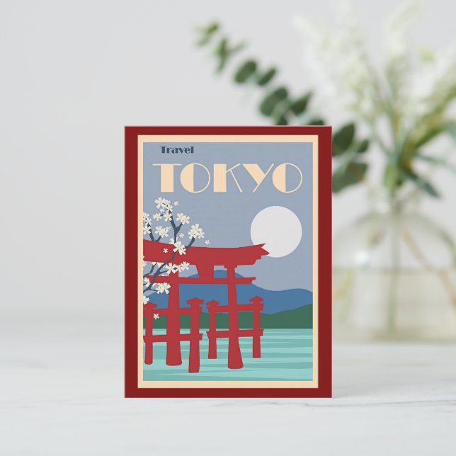 Tokyo Travel Poster Postcard (Standing Front)
