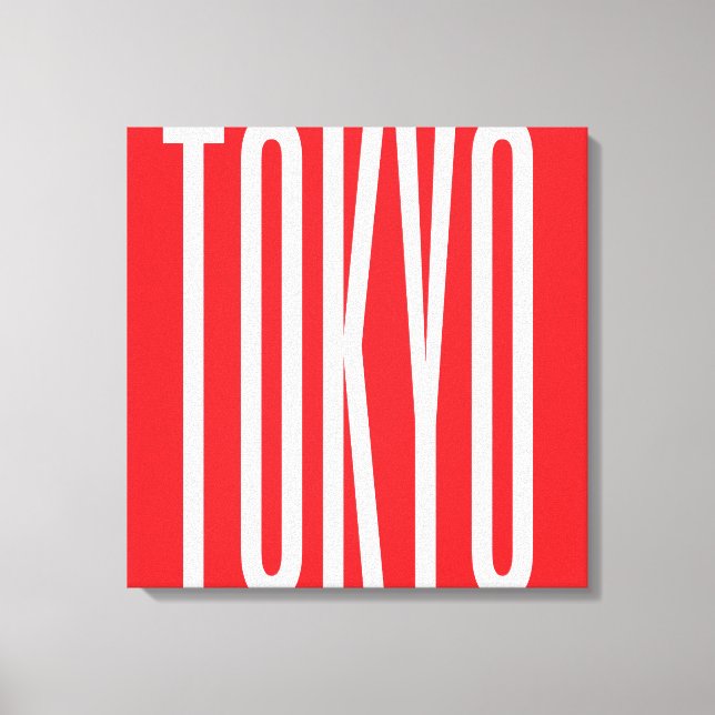 Tokyo Typography Cool design Minimalist Urban art Canvas Print (Front)