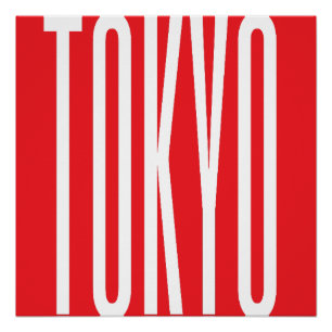 Tokyo Typography Cool design Minimalist Urban art  Poster