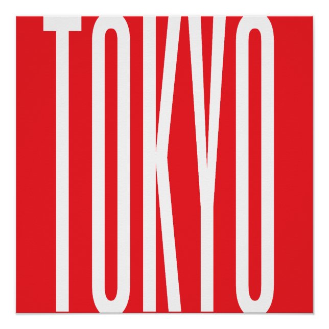 Tokyo Typography Cool design Minimalist Urban art  Poster (Front)
