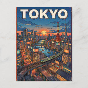 Tokyo Vintage Anime Travel Postcard