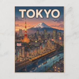 Tokyo Vintage Anime Travel Postcard