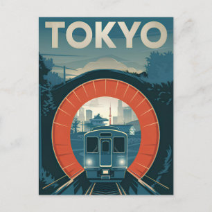 Tokyo vintage postcard