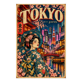 Tokyo Vintage Style Poster