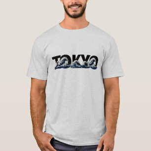 Tokyo Wave Graphic Men’s T-Shirt   Japanese Ocean