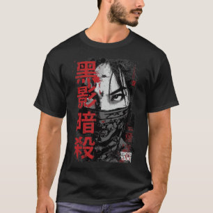 Tokyo Yami – Black Shadow Assassin with Kanjis T-Shirt