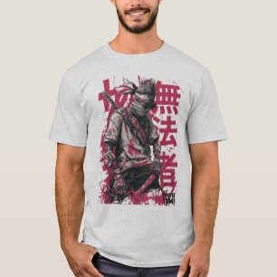 Tokyo Yami – Outlaw Samurai with Japanese Typograp T-Shirt