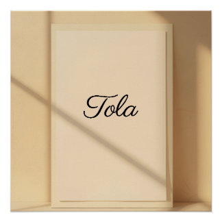 Tola Modern Name Poster – Personalized Wall Print