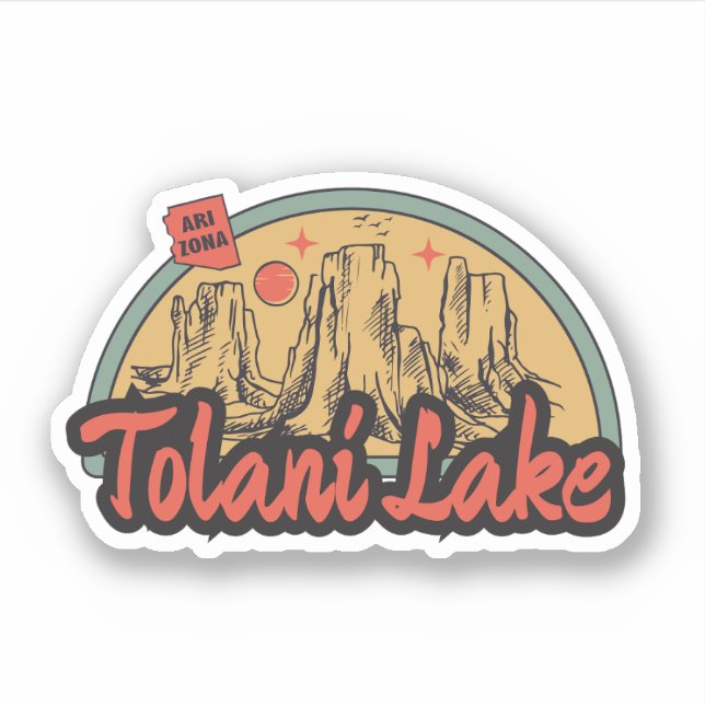 Tolani Lake, Arizona  Sticker (Front)