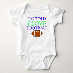 Told I Love Football Baby Bodysuit