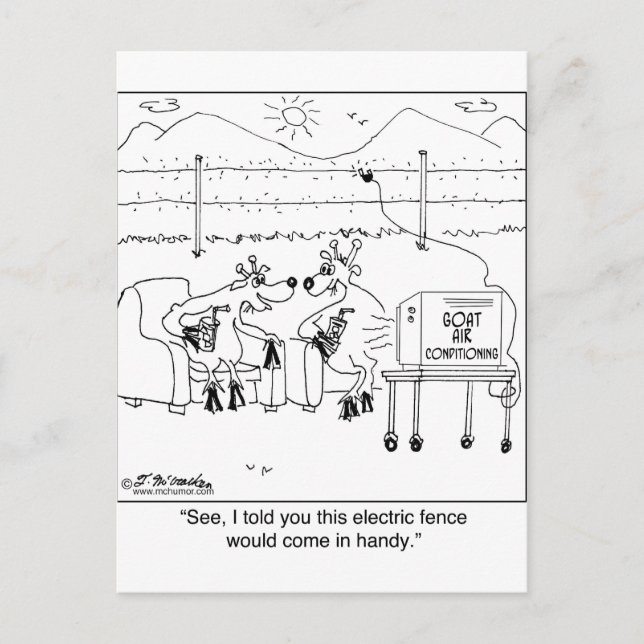 Told You the Electric Fence Would be Handy Postcard (Front)