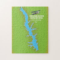 Toledo Bend reservoir Texas & Louisiana Map