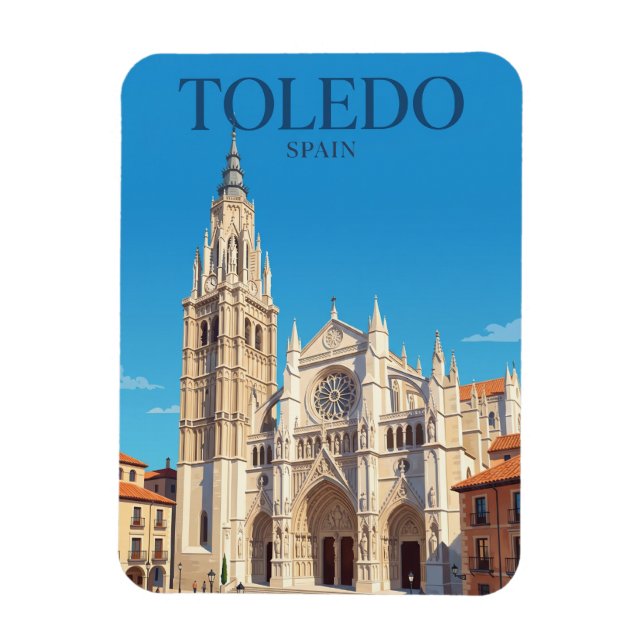 Toledo Cathedral Spain Magnet (Vertical)