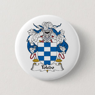 Toledo Family Crest 6 Cm Round Badge