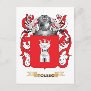 Toledo Family Crest (Coat of Arms) Postcard