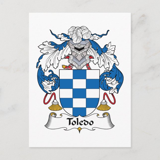 Toledo Family Crest Postcard (Front)