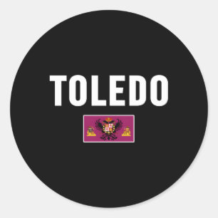 Toledo Flag Spain Classic Round Sticker