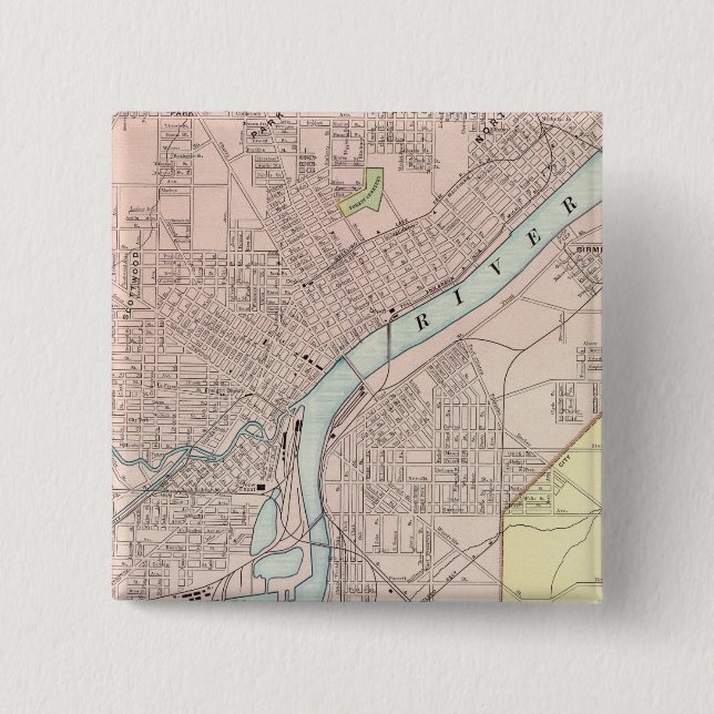 Toledo, Ohio 15 Cm Square Badge (Front)