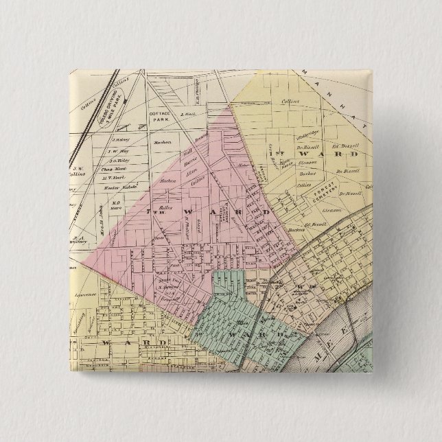 Toledo, Ohio 2 15 Cm Square Badge (Front)